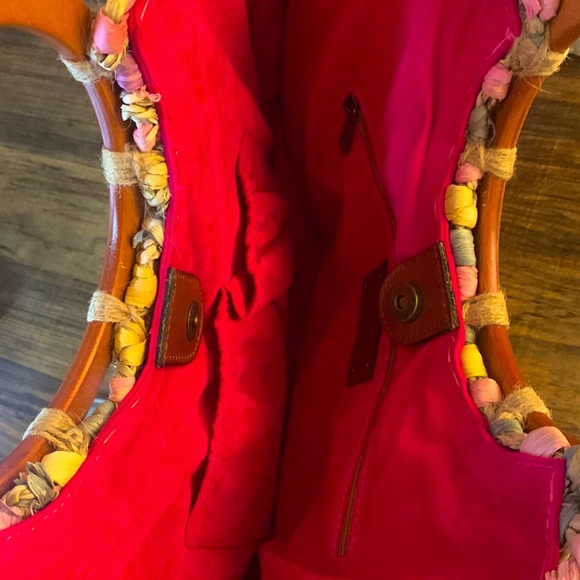 Patricia Nash Lesa Straw Bag Woven Pastel Multi - Picture 6 of 6